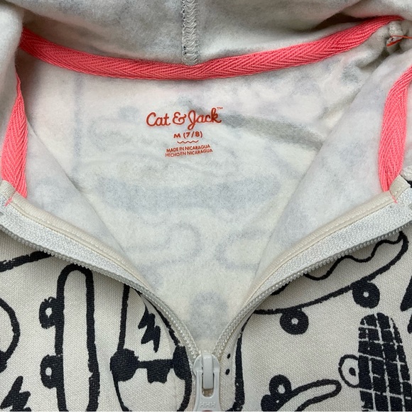 Cat & Jack Skateboard Print Zip-Up Hoodie - Picture 3 of 6
